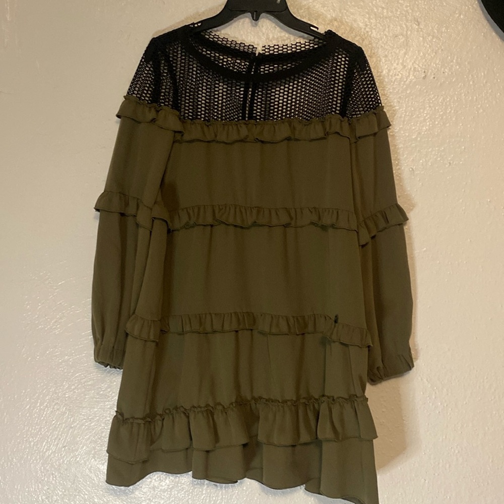 David Naman Italian made green mini with mesh